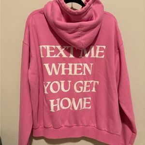 Lonely Ghost Pink 'TEXT ME WHEN YOU GET HOME' Graphic Hoodie